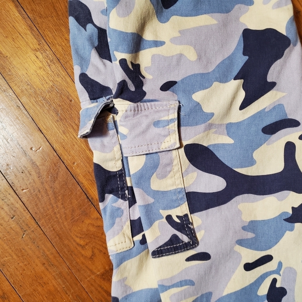 Monkey Ride Jeans Blue Camouflage Cargo Joggers - Picture 7 of 13